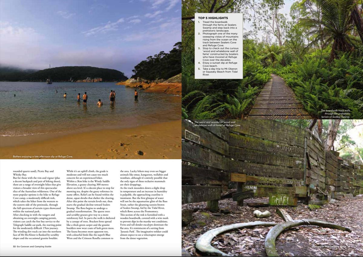 Wilsons Promontory travel feature with landscape photographs